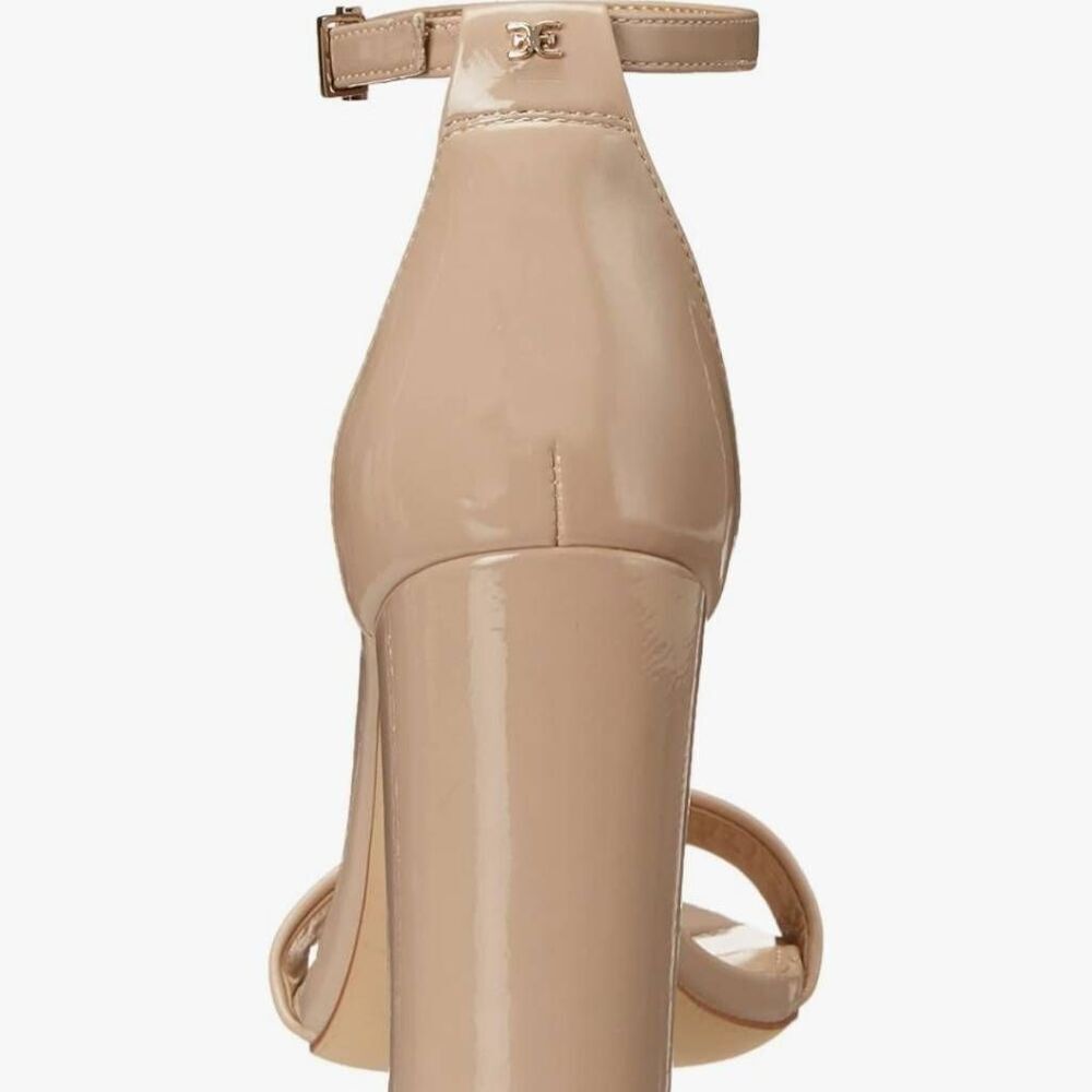 NWT Sam Edelman Women's 9.5M Yaro Chai Latte Patent Block Heel Sandals - Picture 6 of 7